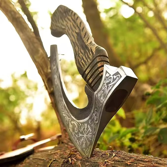 Handmade Viking Pizza Cutter Axe – Viking Design