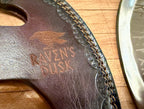 Handmade Viking Pizza Cutter Axe - Ulu Knife with Runes.