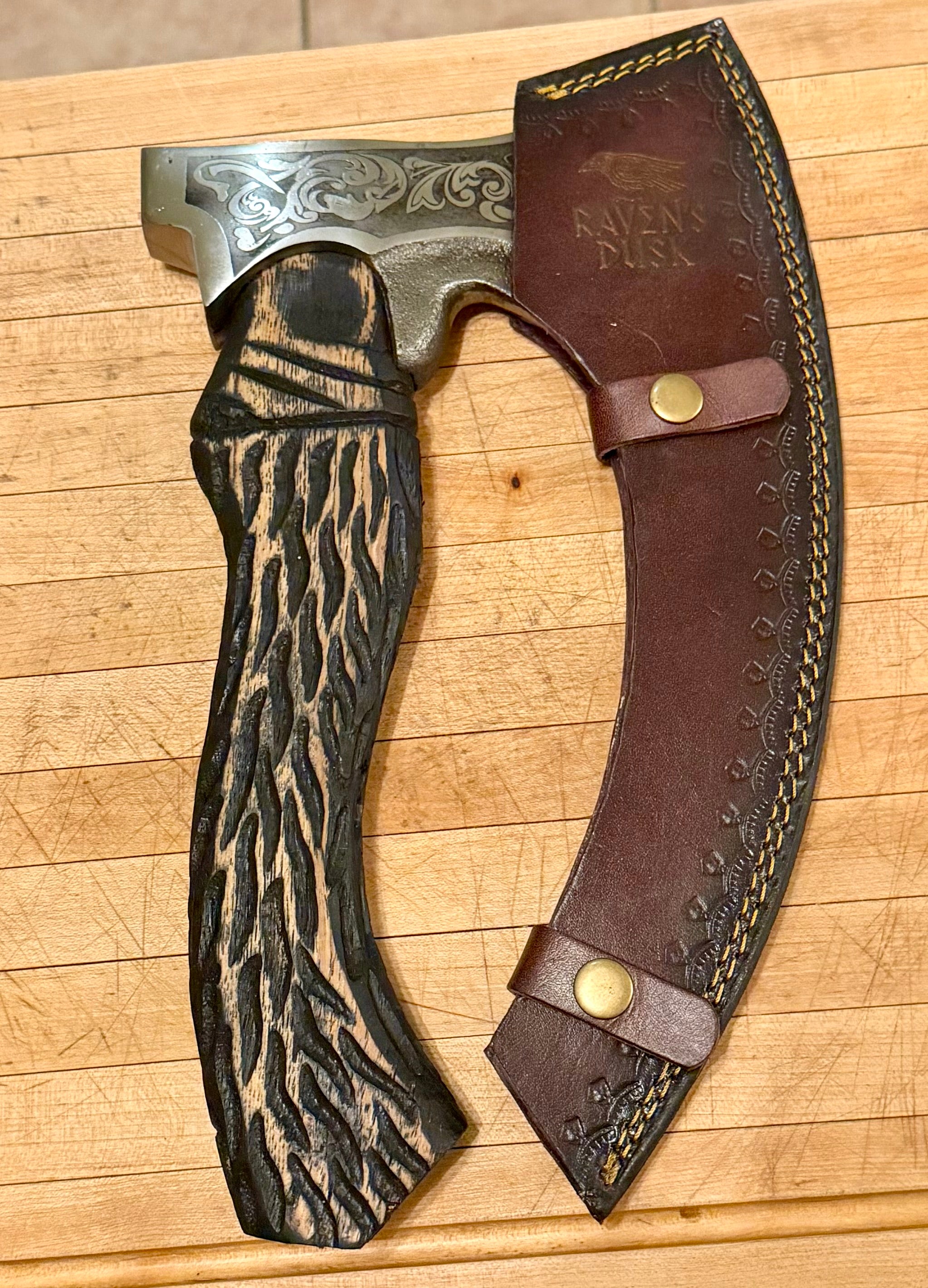 Handmade Viking Pizza Cutter Axe - Ulu Knife – Viking Design.