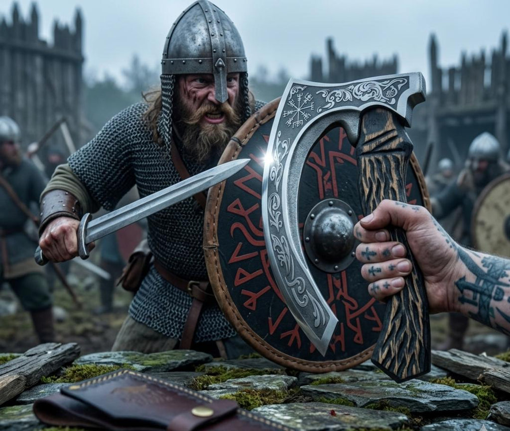 Handmade Viking Pizza Cutter Axe - Ulu Knife – Viking Design.